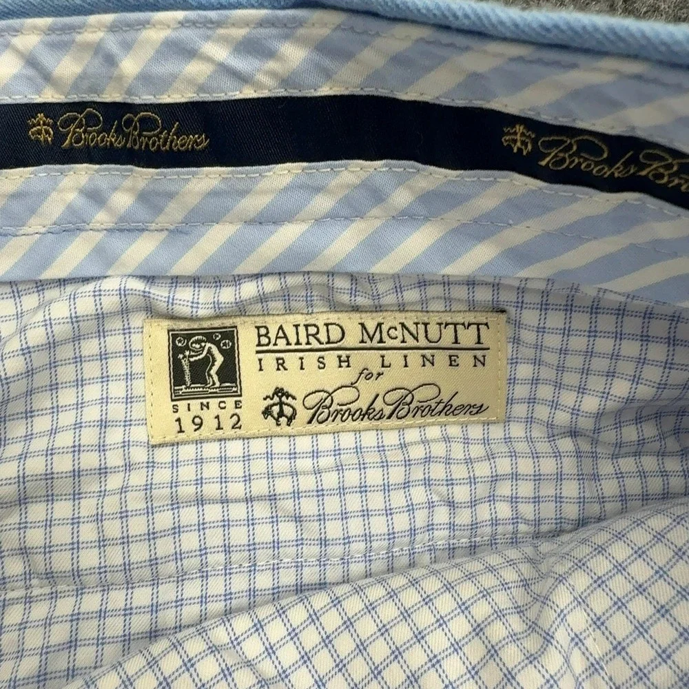 Brooks Brothers Pants Mens 40‎ Blue Irish Linen Cotton Clark Fit Chino Classic